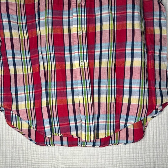 Polo Ralph Lauren Men’s Classic Short Sleeve Shirt Madras Plaid Button Down M - Picture 4 of 12